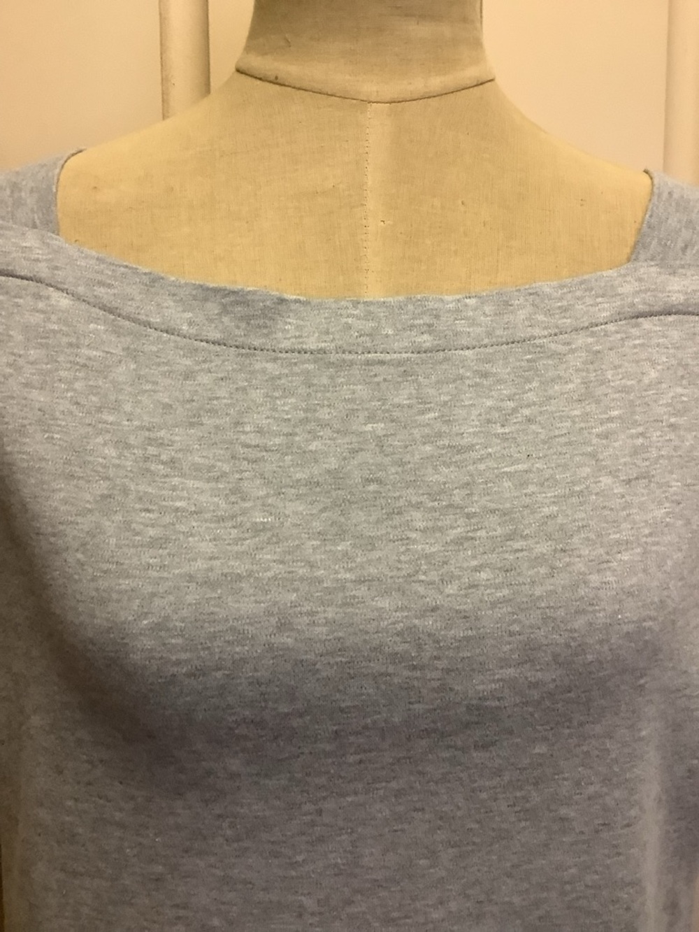 L.L. Bean Heathered Gray Shirt Top-Boat Neck-Short Sleeve-100% Cotton-L - Picture 2 of 7